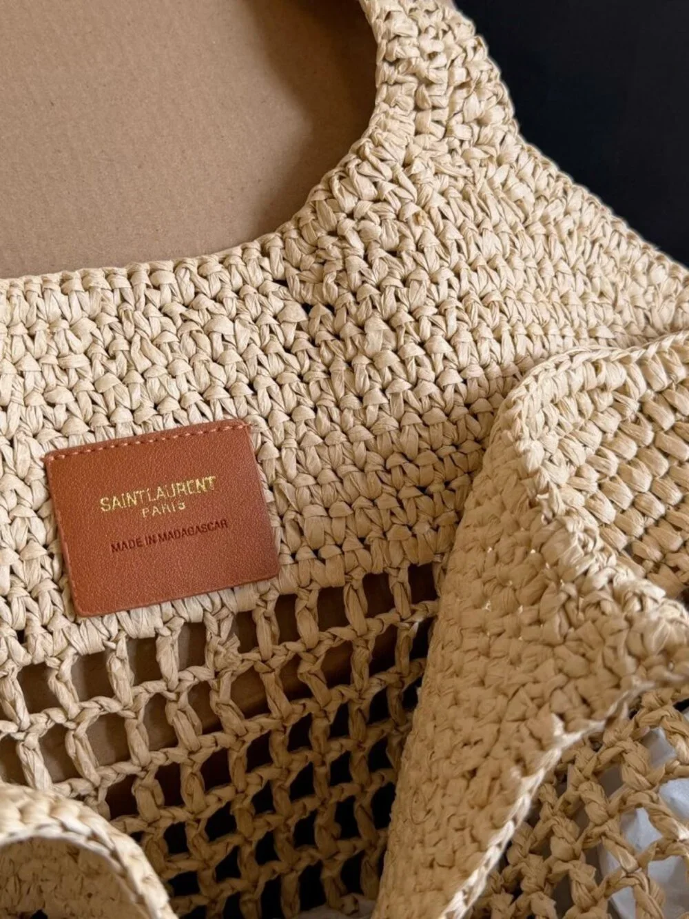 🧿Yves Saint Laurent🧿 straw woven tote bag 37×42cm